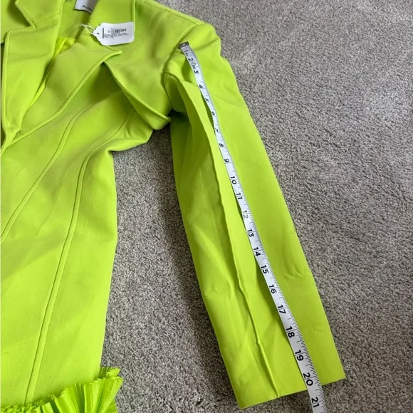 Acler HAMPSTEAD BLAZER DRESS structured neon green designer sz 4 new mrsp$550 - Picture 13 of 16